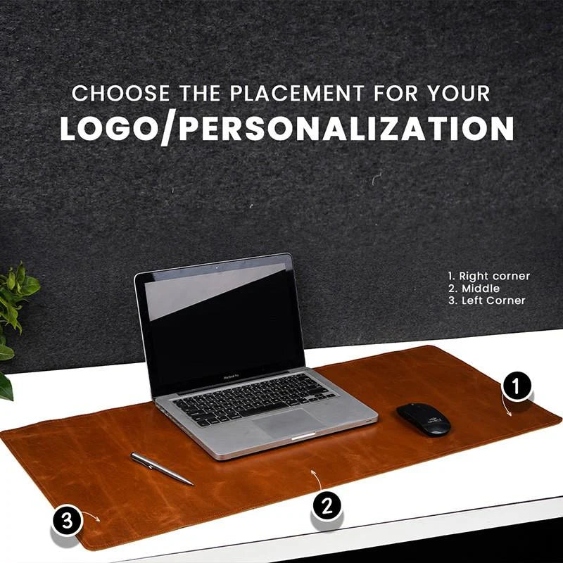Premium Leather Office Desk Mat – Elegant Work Surface Protector