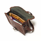Craftshades – 5*7 Inch Plain Handcrafted Goat Leather Sling Bag | 100% Genuine Leather