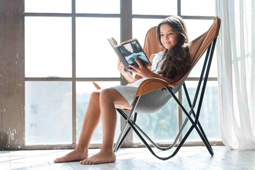 Butterfly Chair Brown chair Buffalo leather