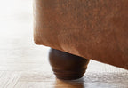 Craftshades Vintage Chesterfield Brown Ottoman Right