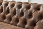 Craftshades Vintage Chesterfield Brown Ottoman Right