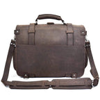 CraftShades 17 Inch oil Buff Leather Briefcase Laptop Messenger Bag Office Briefcase College Bag for Men and Women
