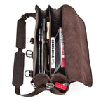 CraftShades 17 Inch oil Buff Leather Briefcase Laptop Messenger Bag Office Briefcase College Bag for Men and Women