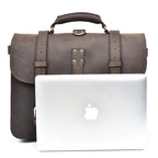 CraftShades 17 Inch oil Buff Leather Briefcase Laptop Messenger Bag Office Briefcase College Bag for Men and Women