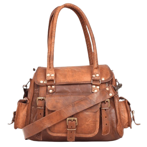 Craftshades – 13 Inch Handcrafted Leather Women’s brown Tote Bag | 100% Genuine Leather