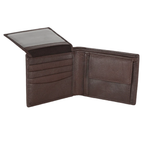 Mens Wallet Buff Dark Brown