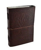 Handcrafted Leather Journal – Tree Embossed (10x7")