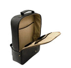Craftshades –Zipper Closure Minimal Design Grain Leather Backpack Airport Suitcase Back Strap