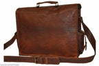 Craftshades – 11*15 Inch Handcrafted Briefcase Goat Leather Bag | 100% Genuine Leather
