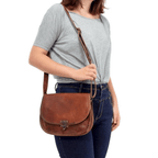 Craftshades –  Unique C-Lock Handcrafted Leather Bag | 100% Genuine Leather
