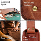 Craftshades Minimal Goat Leather Messenger Bag