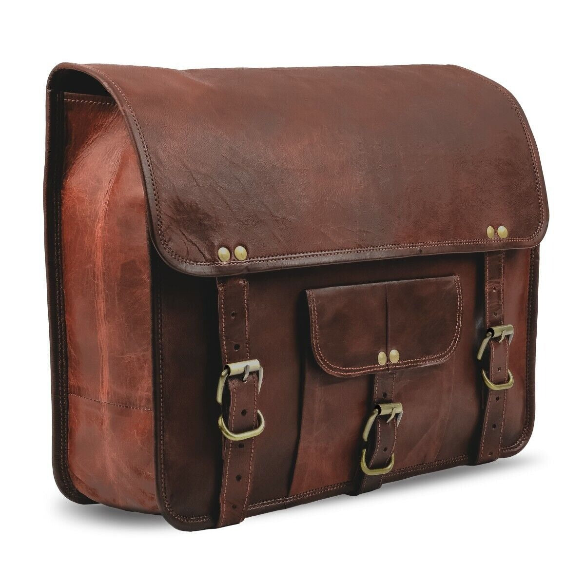 Craftshades – 18″ Classic Handcrafted Leather Laptop Bag | 100% Genuine Leather