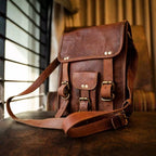 Craftshades - 9x11 Front Pocket Canvas & Goat Leather Sling Bag