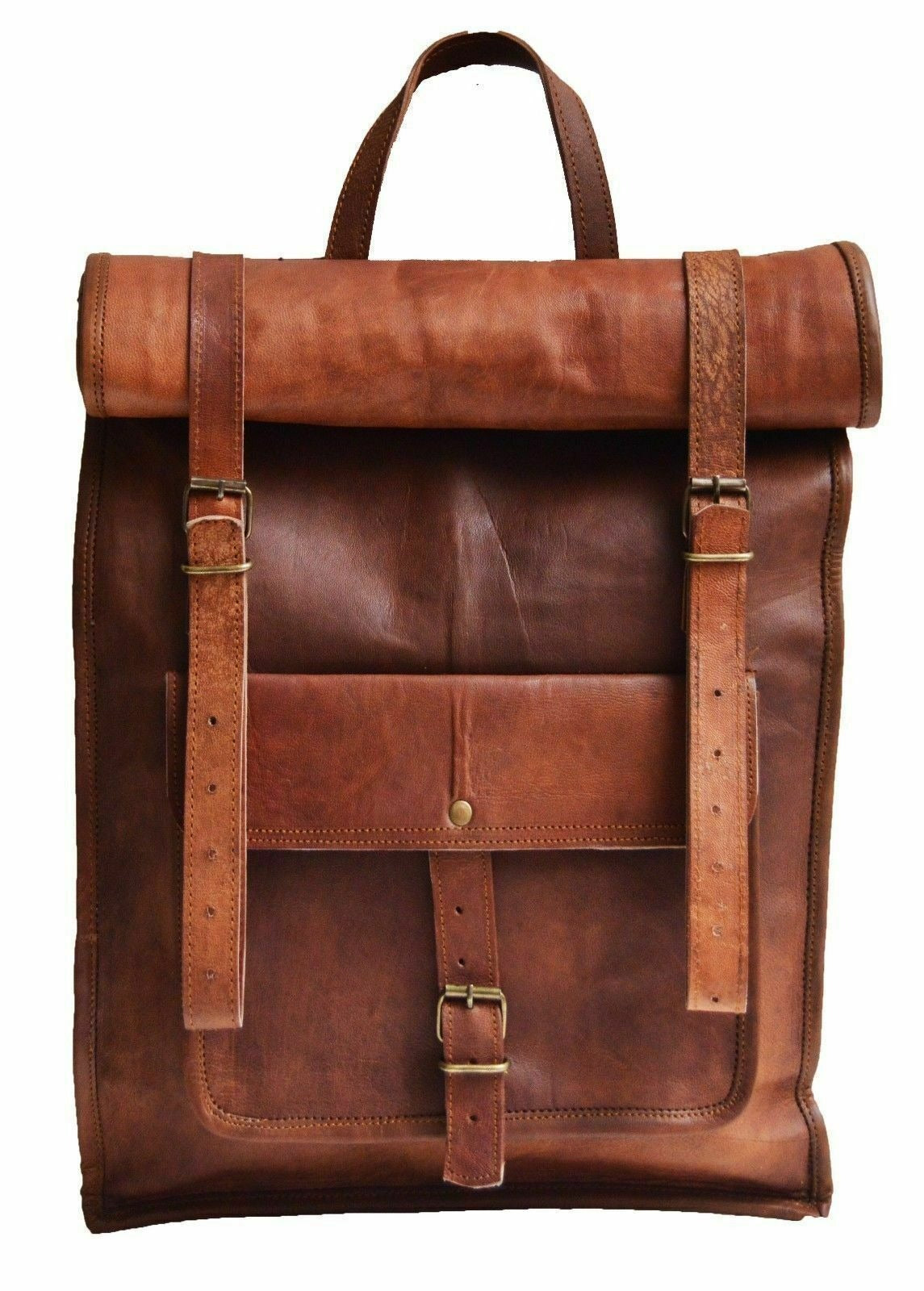 Craftshades – Multiple Pockets 12*16 Inch Handcrafted Goat Leather Roll Bag | 100% Genuine Leather