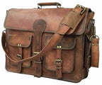 Craftshades Double Pocket Goat Leather Office Bag