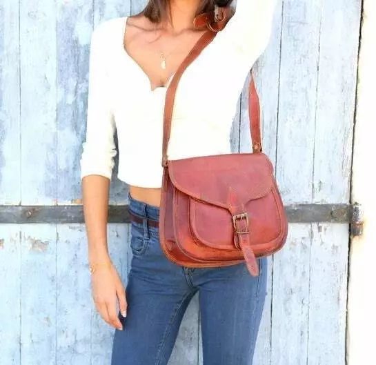Craftshades - 9x11 Genuine Goat Leather Unisex Sling Bag