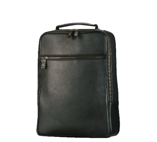 Craftshades –Zipper Closure Minimal Design Grain Leather Backpack Airport Suitcase Back Strap
