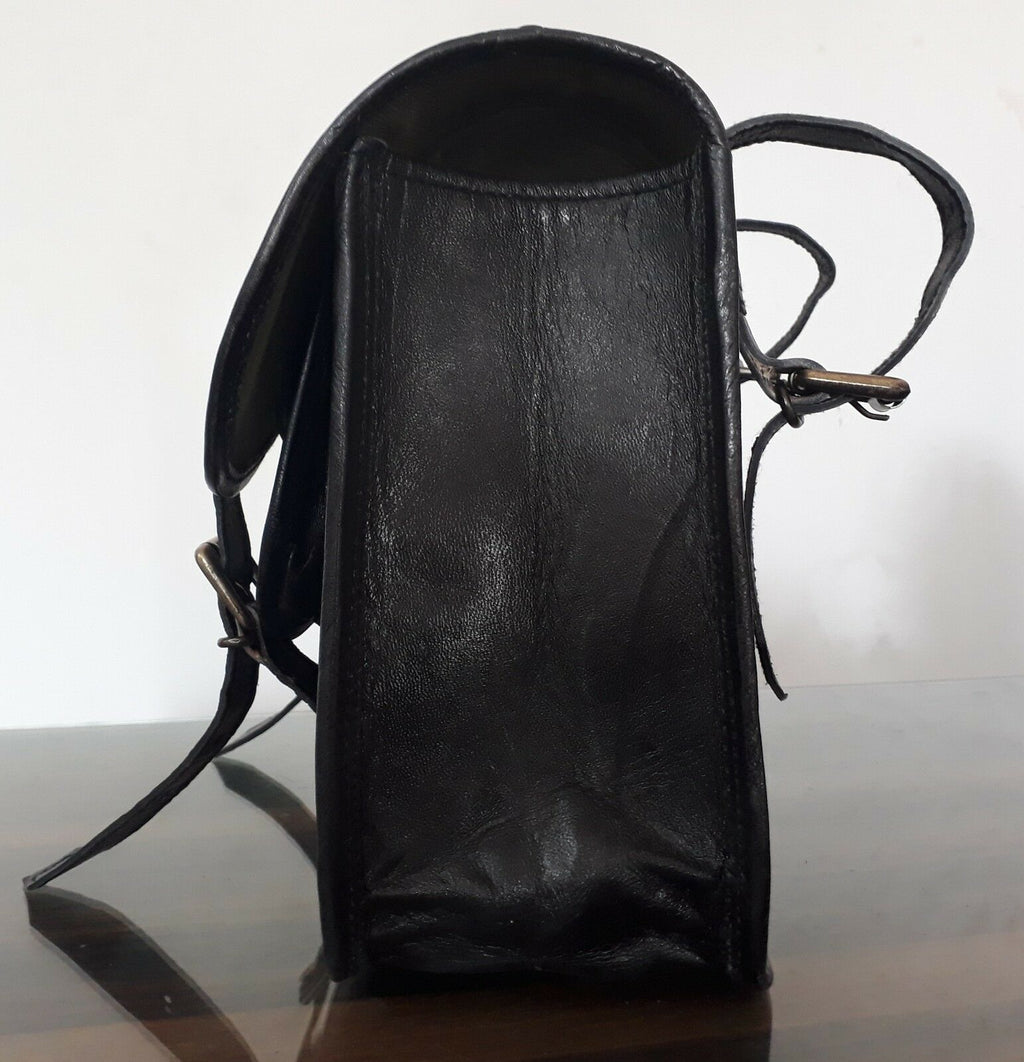 Craftshades Saddle Bags Motorcycle Bag Black Leather Pouch Saddlebag Motorbike Tool Pouch Set of 3 Bags Saddle Leather bag