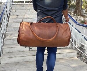 Craftshades – Multiple Pockets 28 Inch Handcrafted Leather Duffle Bag | 100% Genuine Leather