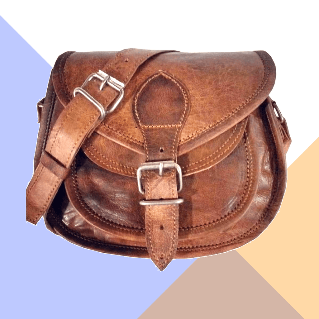 Craftshades - 11"9 Crossbody Handcrafted Small Leather Sling Bag for Women | 100% Genuine Leather