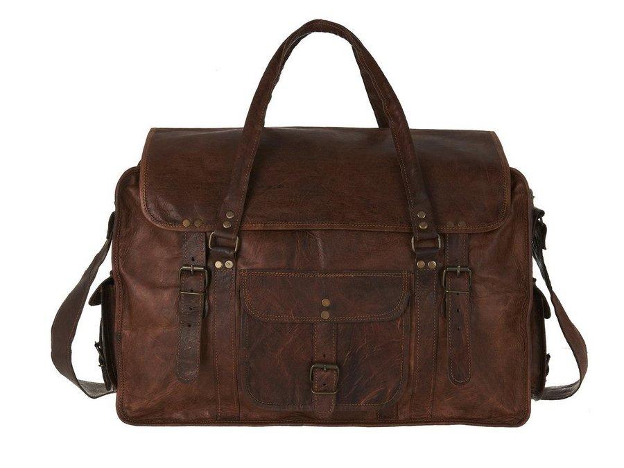 Craftshades - Handcrafted Travel Duffle Goat Leather Bag