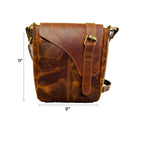 Live with Leather – 9 Inch Buffalo light brown Leather Sling Bag | 100% Genuine Leather