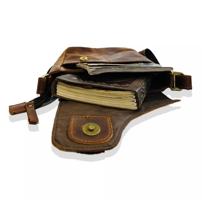 Craftshades Genuine Buffalo Leather Crossbody (Light Brown)