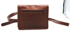 Craftshades - Single Pocket Double Strip Goat Leather Satchel | 100% Genuine Leather